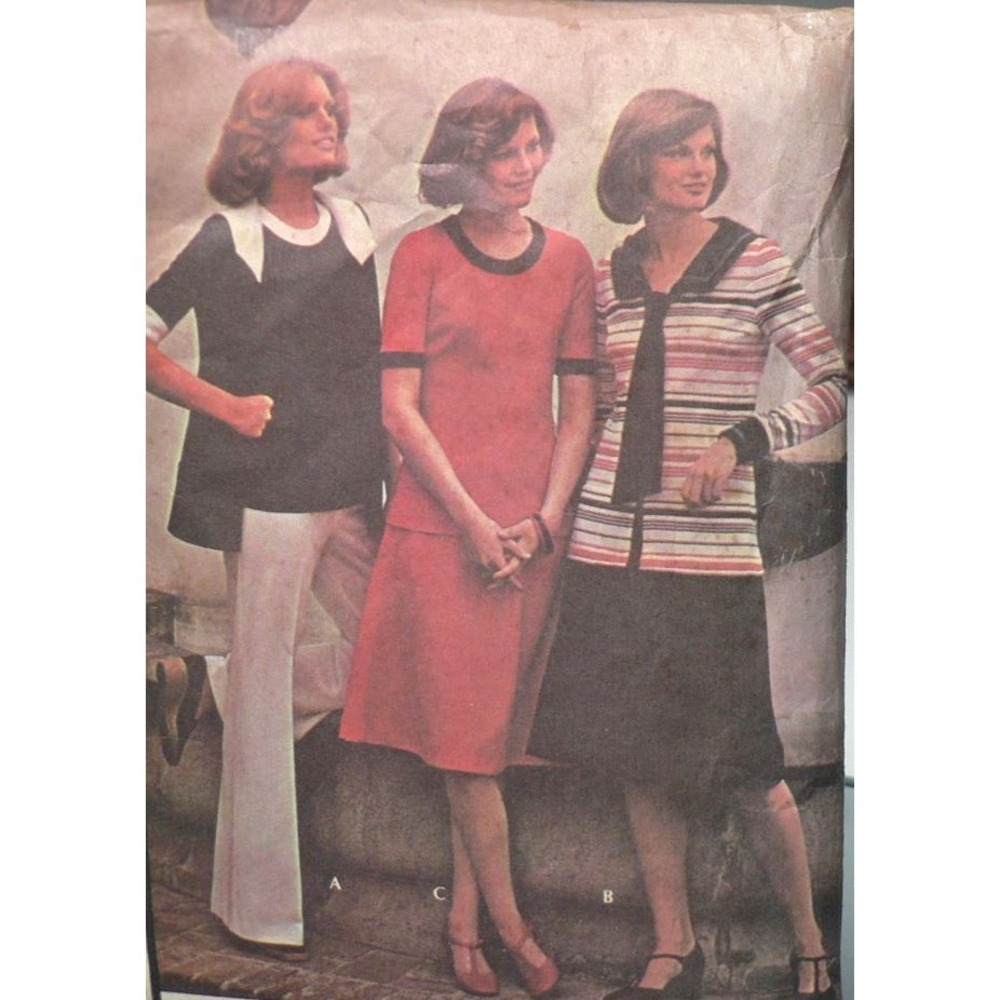 Vintage McCalls Sewing‎ Pattern 4581 Jacket Top Skirts & Pants Size 14 Cut
